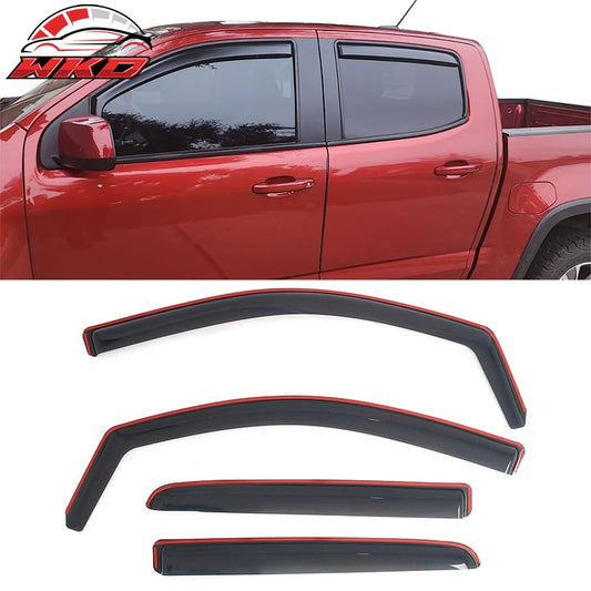 Wholesale 15-22 Chevrolet Colorado GMC Canyon Crew Cab In-Channel Window Visors Guard - Wikond Auto