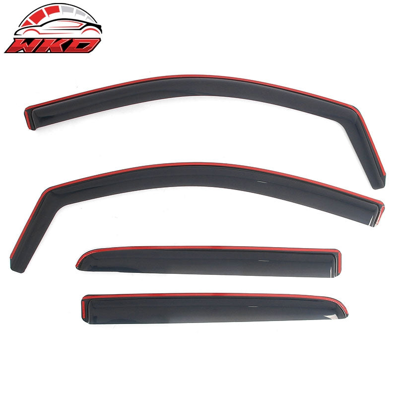 Fits 15-22 Chevrolet Colorado GMC Canyon Crew Cab In-Channel Window Visors Guard