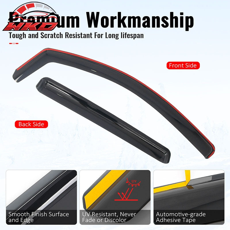 Wholesale 23-26 Chevrolet Colorado GMC Canyon Crew Cab In-Channel Window Visors Guard - Wikond Auto