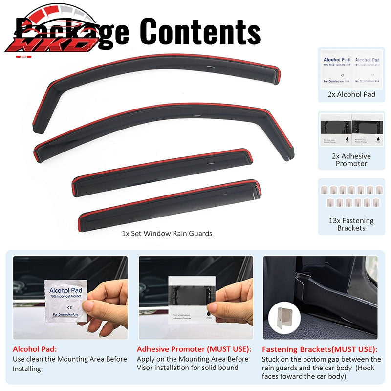 Wholesale 23-26 Chevrolet Colorado GMC Canyon Crew Cab In-Channel Window Visors Guard - Wikond Auto