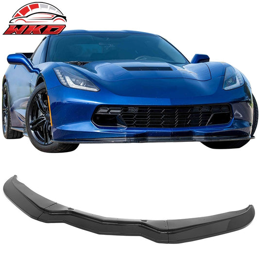 Wholesale 14-19 Chevrolet Corvette C7 Stage 2 Style 3PCS Front Bumper Lip Gloss Black - Wikond Auto