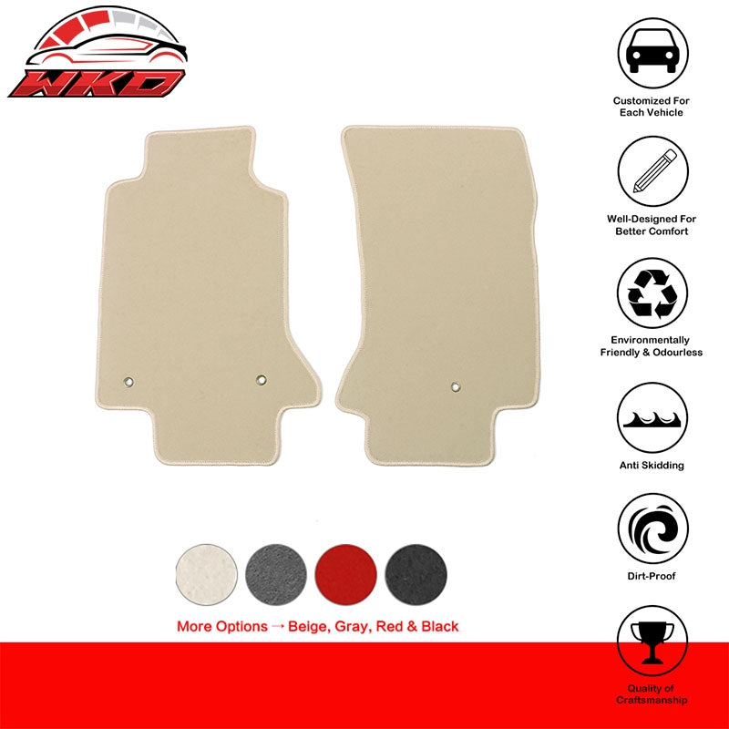 Fits 97-04 Chevrolet Corvette Car Floor Mats Liner Nylon Beige Cargo Carpets 2PC