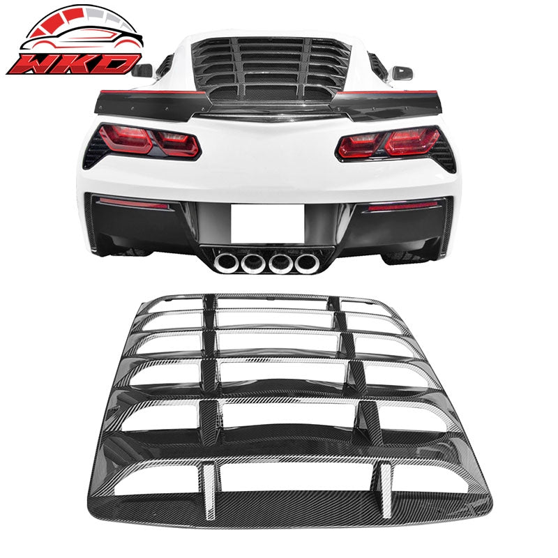 Wholesale 14-19 Chevy Corvette C7 Rear Window Louver Sun Shade -Carbon Fiber Print