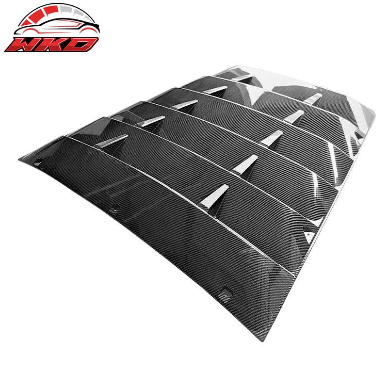 Fits 14-19 Chevy Corvette C7 Rear Window Louver Sun Shade -Carbon Fiber Print