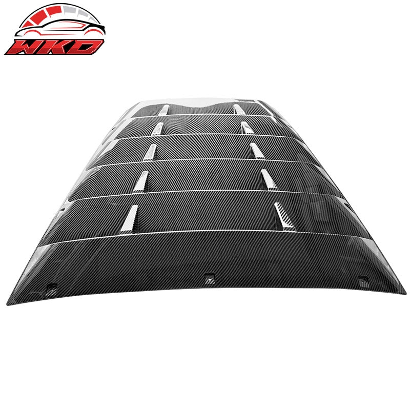 Fits 14-19 Chevy Corvette C7 Rear Window Louver Sun Shade -Carbon Fiber Print