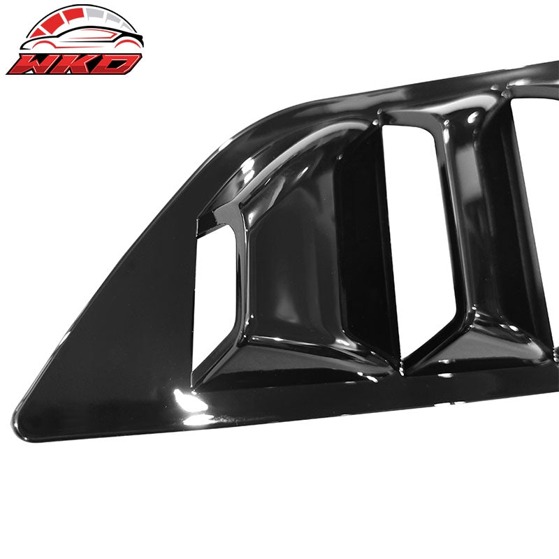 Fits 14-19 Chevy Corvette C7 Classic Style Side Rear Window Louvers Gloss Black