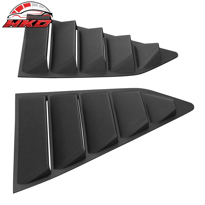 Fits 14-19 Chevy Corvette C7 Classic Style Side Window Louvers Pair Matte Black