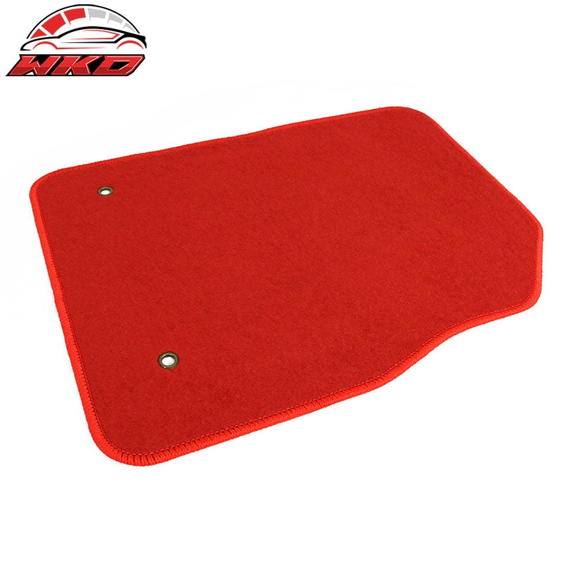 Fits 08-16 Chevrolet Cruze Floor Mats Nylon Red Non-Slip Auto Carpets 4PC Set