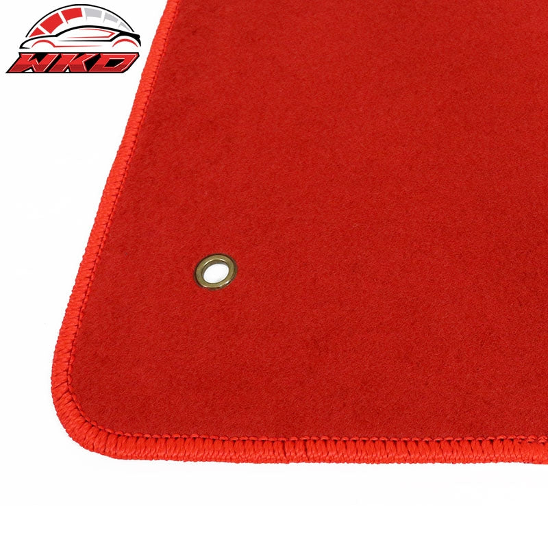 Fits 08-16 Chevrolet Cruze Floor Mats Nylon Red Non-Slip Auto Carpets 4PC Set