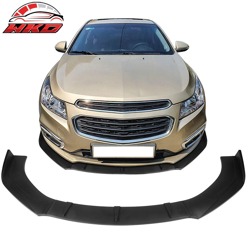 Wholesale 16-18 Chevrolet Cruze Front Bumper Lip Spoiler 3PC PP Splitter Matte Black
