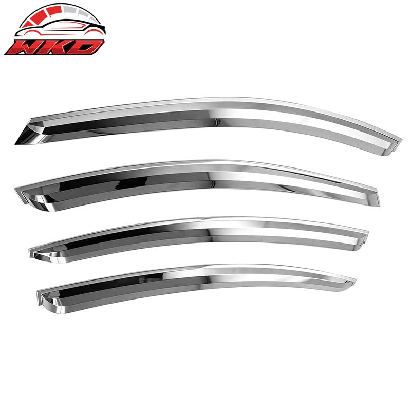 Fits 11-15 Chevrolet Cruze Window Visors Vent Rain Sun Guards Deflectors Chrome