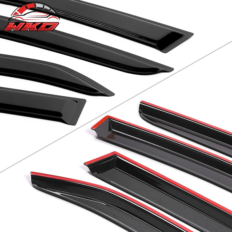 Fits 18-24 Chevy Equinox Window Visor Smoke Acrylic Sun Guard Rain Deflector 4Pc