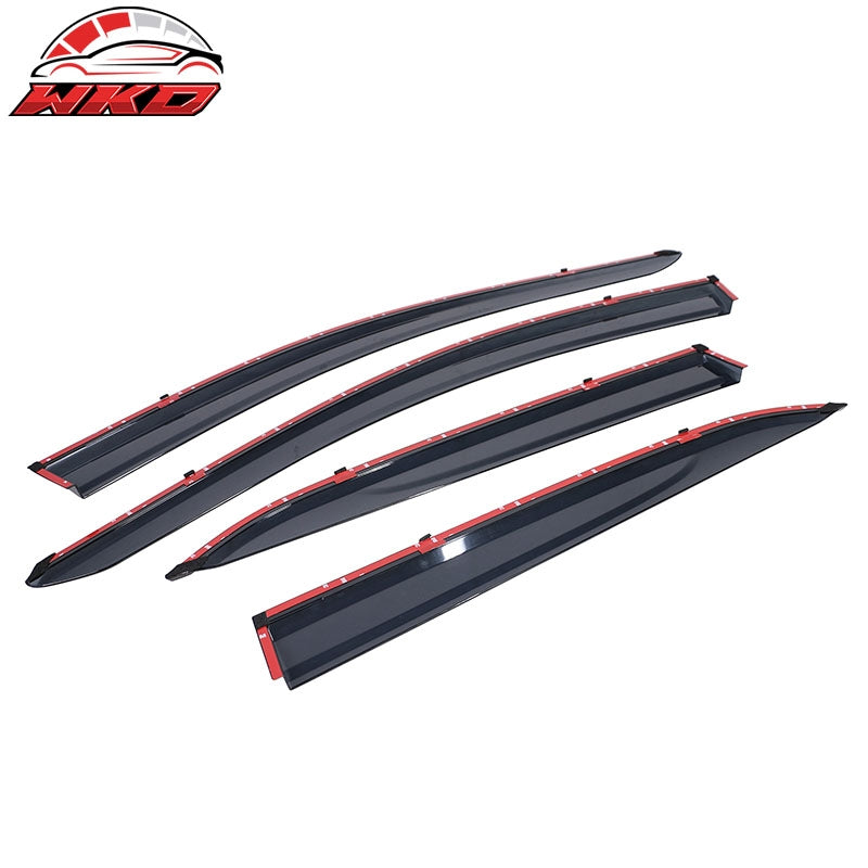 Fits 18-24 Chevy Equinox Polycarbonate Tape-On 4PC Window Visors Vent Rain Guard
