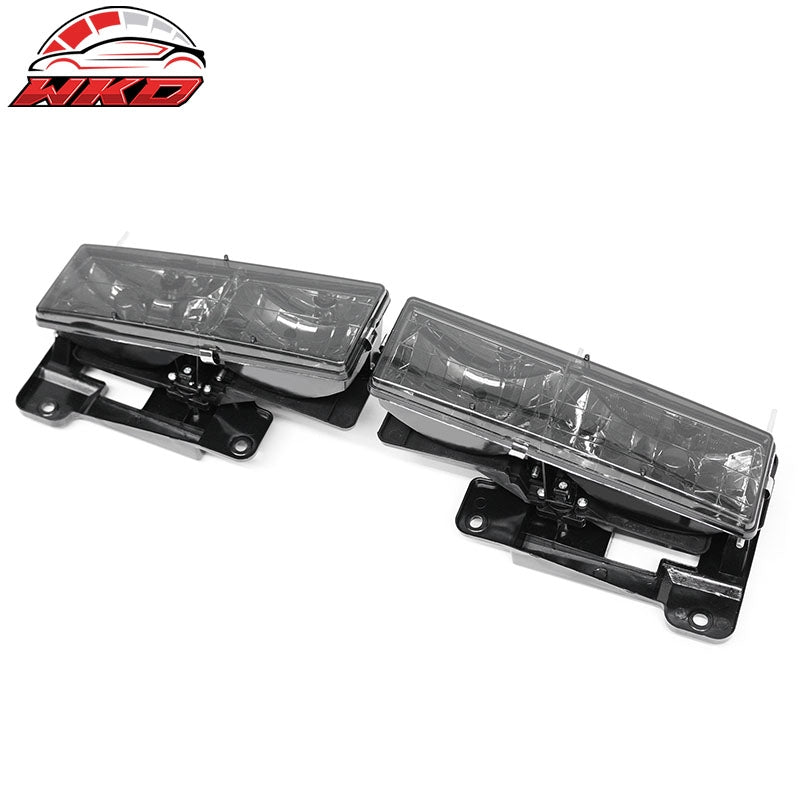 Fits 88-99 Chevrolet/GMC C/K 1500/2500/3500 Blazer Front Headlights W/Smoke Lens