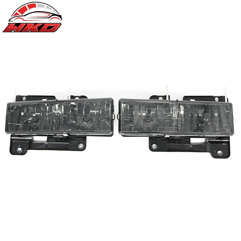 Fits 88-99 Chevrolet/GMC C/K 1500/2500/3500 Blazer Front Headlights W/Smoke Lens