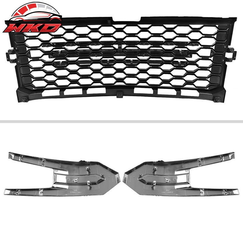 Fits 19-21 Chevrolet Silverado 1500 Replacement Front Bumper Hood Upper Grille