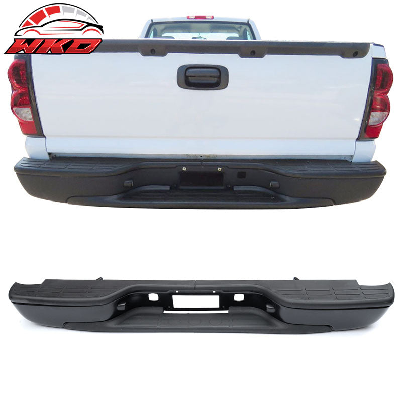 Wholesale 99-06 Silverado Sierra Fleetside Styleside Rear Step Bumper Black w/ Light