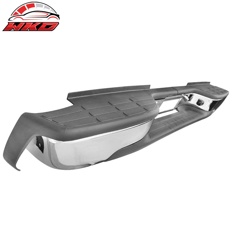 Fits 99-07 Silverado Sierra 2500HD 3500 Fleetside Rear Step Bumper - Chrome