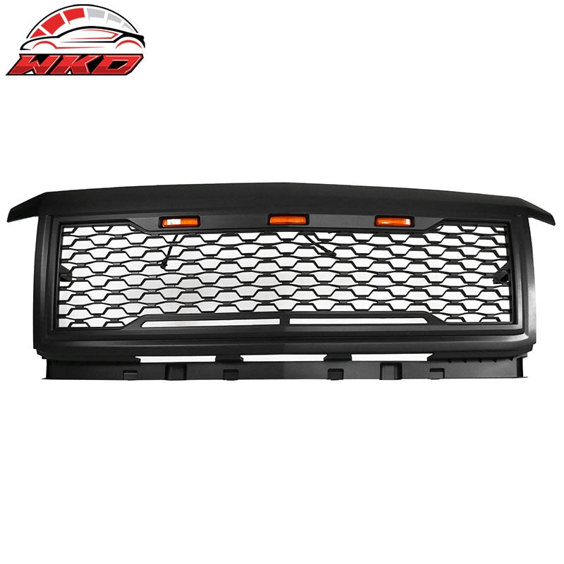 Fits 15-18 Chevy Silverado 2500 3500 Front Bumper Hood Mesh Grille - Matte Black