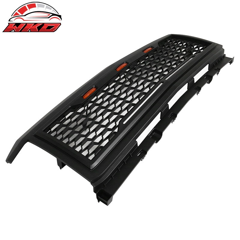 Fits 15-18 Chevy Silverado 2500 3500 Front Bumper Hood Mesh Grille - Matte Black