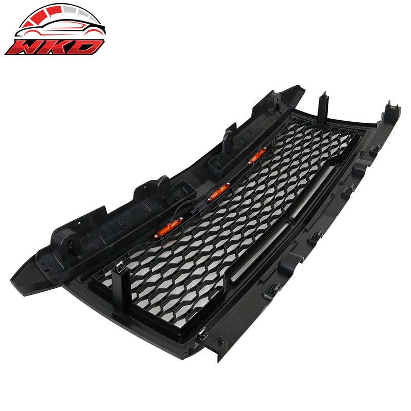 Fits 15-18 Chevy Silverado 2500 3500 Front Bumper Hood Mesh Grille - Matte Black