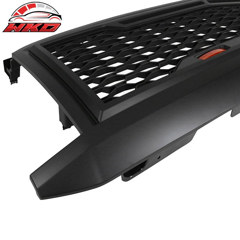 Fits 15-18 Chevy Silverado 2500 3500 Front Bumper Hood Mesh Grille - Matte Black