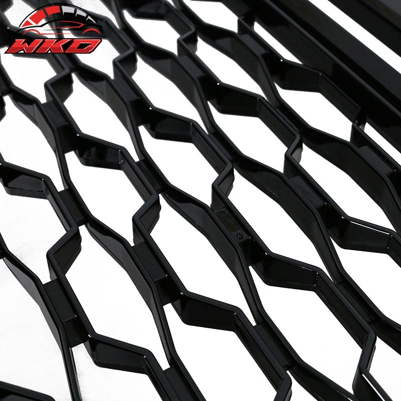 Fits 15-18 Chevy Silverado 2500 3500 Front Bumper Hood Mesh Grille - Gloss Black