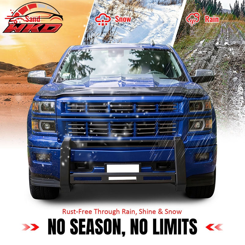 Fits 07-19 Chevrolet Silverado GMC Sierra 1500 Bull Bar Push Bumper Grille Guard
