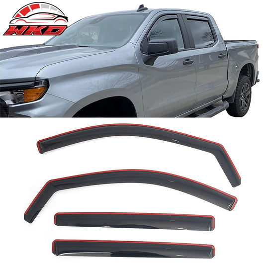Wholesale 19-26 Chevrolet Silverado GMC Sierra 1500 Crew Cab In-Channel Window Visors - Wikond Auto