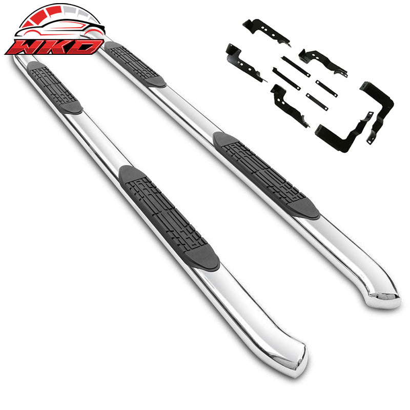 Fits 99-13 Silverado Extended Cab 4In Stainless Steel Side Step Running Boards