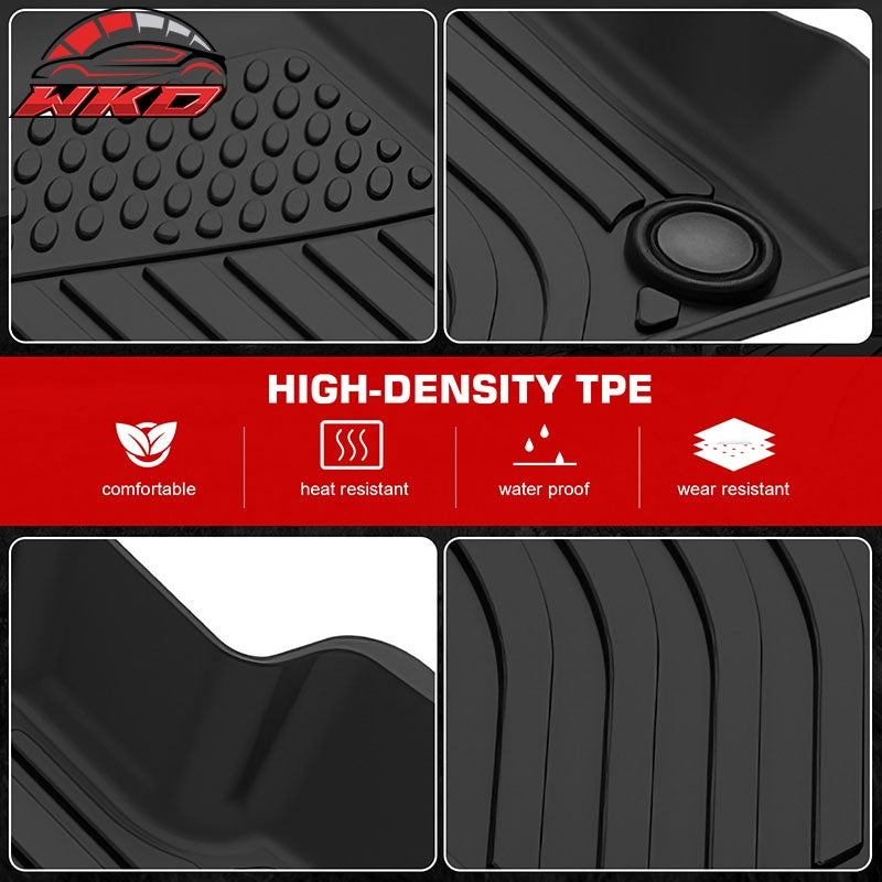 Fits 13-15 Chevrolet Spark Heavy Duty Floor Mats 3PCS Front 2nd Row Liners TPE