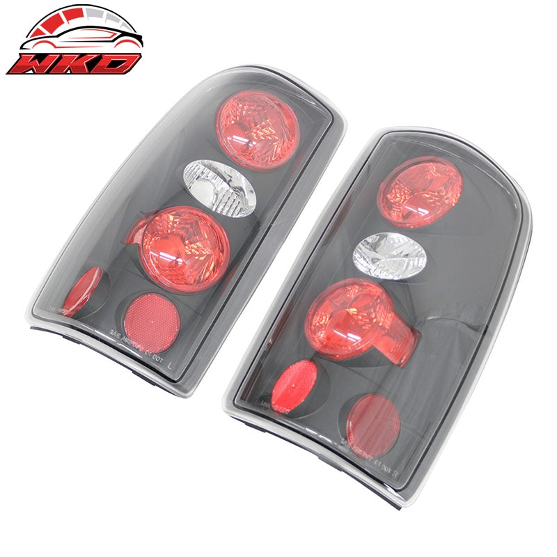 Fits 00-06 Chevrolet Suburban & Tahoe Tail Lights Rear Brake Lamps Black Housing