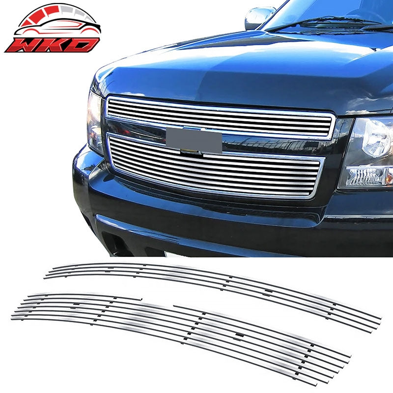 Wholesale 09-14 Chevrolet Tahoe Hybrid Billet Style Front Upper Grille Insert Chrome - Wikond Auto