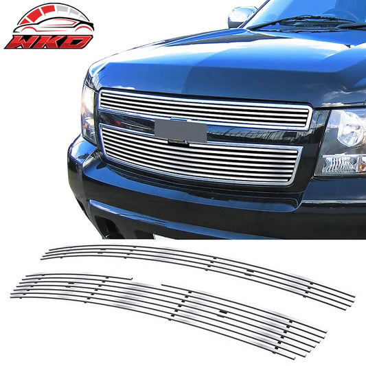 Wholesale 09-14 Chevrolet Tahoe Hybrid Billet Style Front Upper Grille Insert Chrome - Wikond Auto