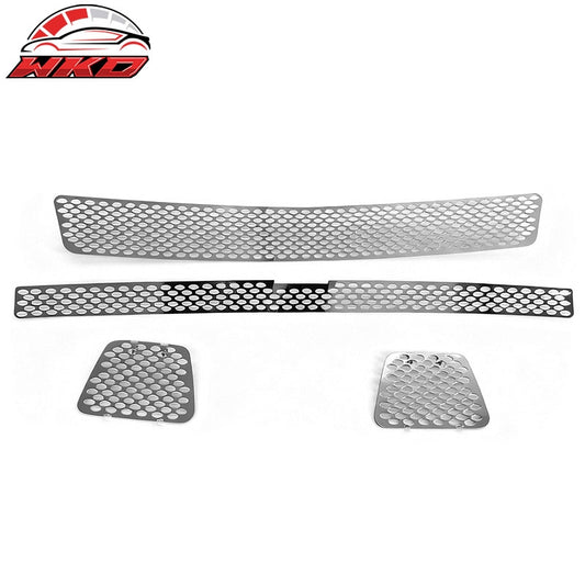 Wholesale 07-13 Chevy Avalanche Chrome Bumper Upper Lower Grille - Oval Mesh Style - Wikond Auto