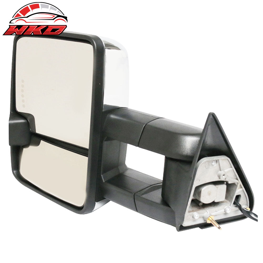 Fits 88-98 C1500 Towing Mirrors Power Turn Signal Arrow Clearance Lamp Chrome