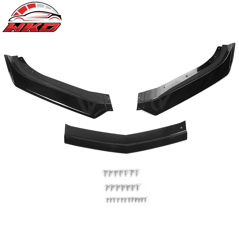 Fits 19-24 Chevy Camaro 19 SS Style PP Front Bumper Cover w/ Gloss Black 3PC Lip