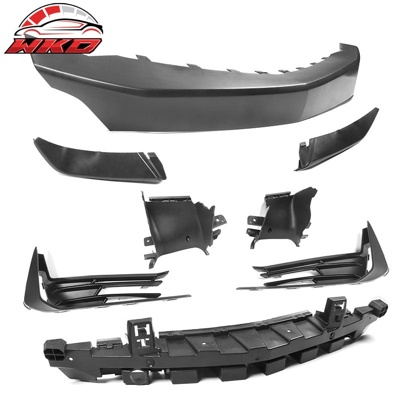 Fits 19-24 Chevy Camaro 19 SS Style Front Bumper Cover w/ Carbon Fiber Print Lip