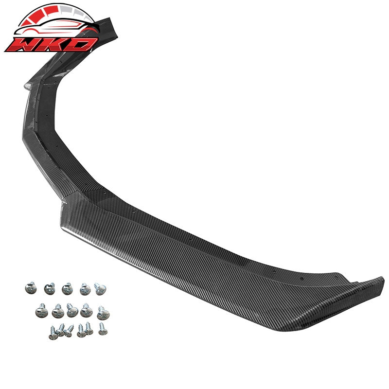 Fits 19-24 Chevy Camaro 19 SS Style Front Bumper Cover w/ Carbon Fiber Print Lip