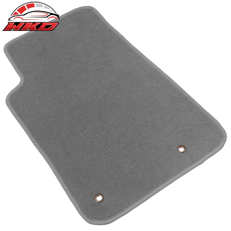 Fits 10-15 Chevy Camaro Floor Mats Nylon Grey Non-Slip Auto Carpets 2PC Set