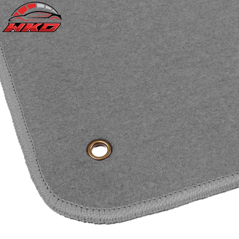 Fits 10-15 Chevy Camaro Floor Mats Nylon Grey Non-Slip Auto Carpets 2PC Set
