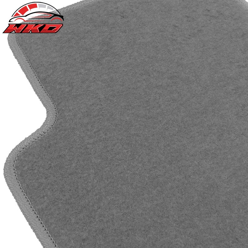 Fits 10-15 Chevy Camaro Floor Mats Nylon Grey Non-Slip Auto Carpets 2PC Set