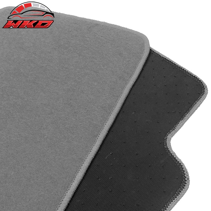 Fits 10-15 Chevy Camaro Floor Mats Nylon Grey Non-Slip Auto Carpets 2PC Set