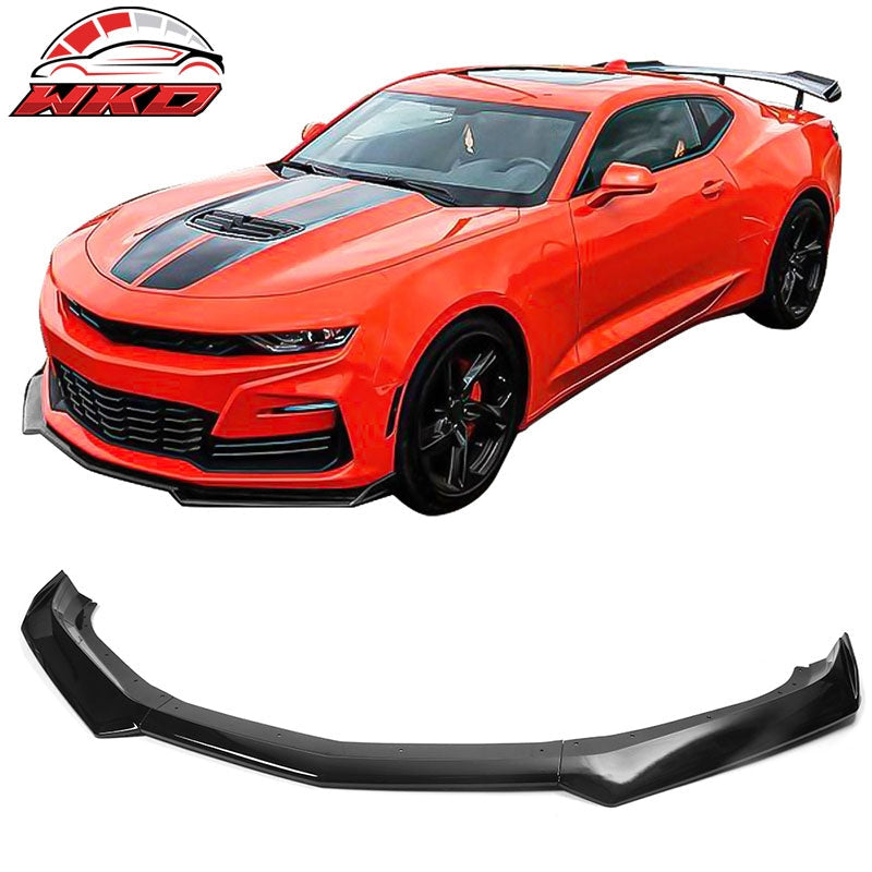 Wholesale 16-24 Chevy Camaro Front Bumper Lip 1LE Style Spoiler Gloss Black Splitter