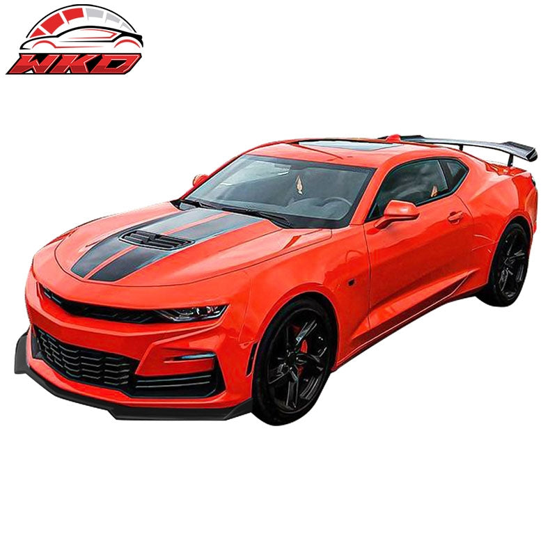 Fits 16-24 Chevy Camaro Front Bumper Lip 1LE Style Spoiler Matte Black Splitter