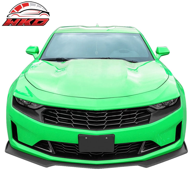 Fits 16-24 Chevy Camaro Front Bumper Lip 1LE Style Spoiler Matte Black Splitter