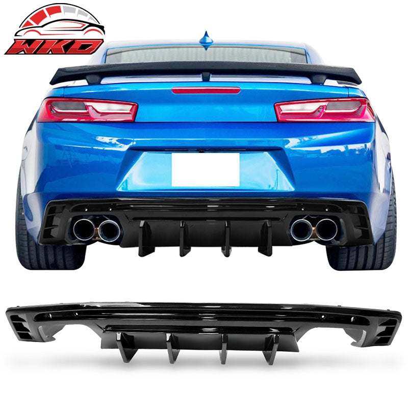 Wholesale 16-24 Chevy Camaro Ikon Style Rear Bumper Lip Diffuser 1PC Glossy Black PP