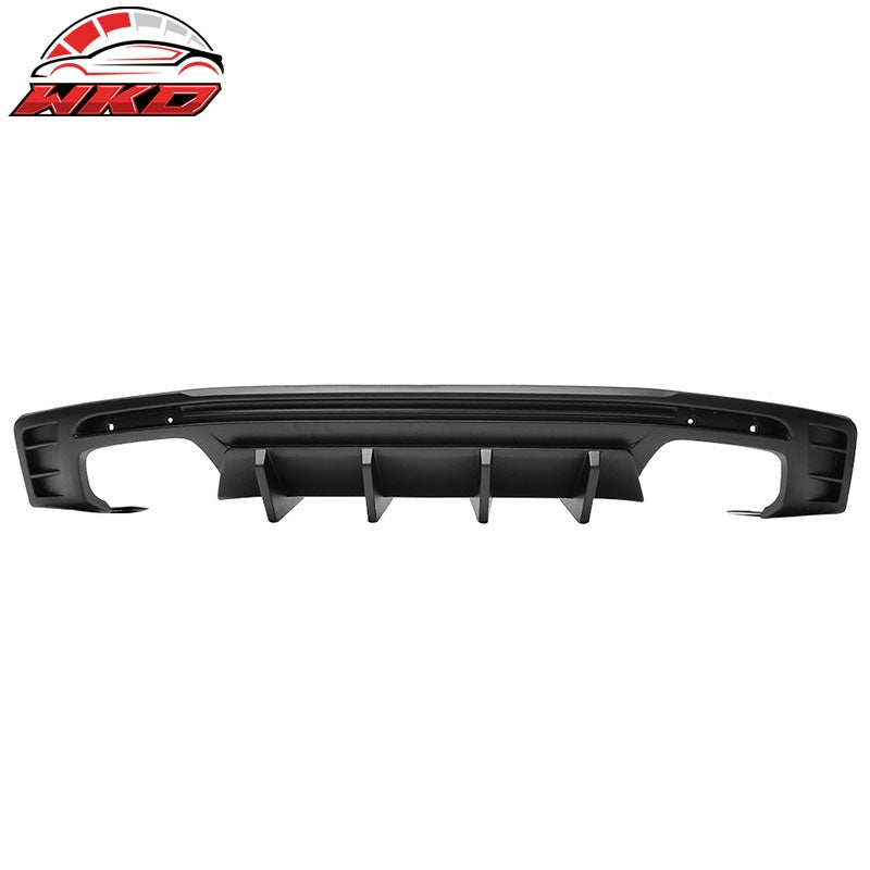 Fits 16-24 Chevy Camaro Ikon Style Rear Bumper Lip Diffuser 1PC Glossy Black PP