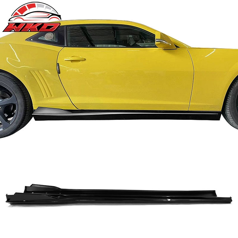 Wholesale 16-24 Chevy Camaro Ikon V2 Style Side Skirts Rocker Panel Gloss Black 4PC PP