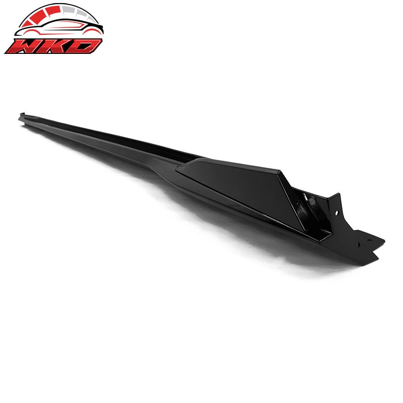 For 16-24 Chevy Camaro Ikon V2 Style Side Skirts Rocker Panel Gloss Black 4PC PP